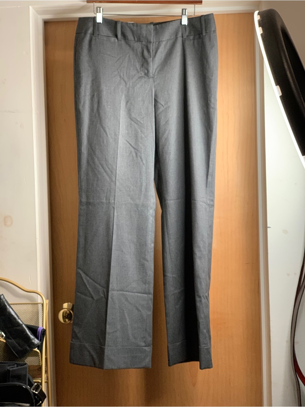 Ann Taylor LOFT Woman’s Gray Wide-Leg Mid-Rise Dress Pants -Size-10 #Minimalism